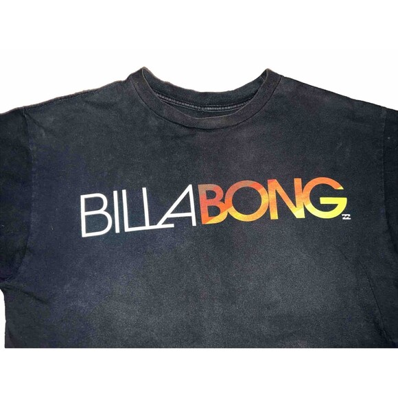 BILLABONG Mens Graphic T-Shirt Top Large Black Multi Color Cotton - Picture 2 of 6